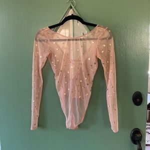Pink Mesh Bodysuit || Victoria's Secret
